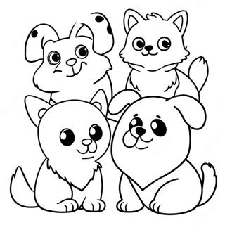 Furry Friends Coloring Page