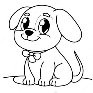 Playful Puppy Coloring Page
