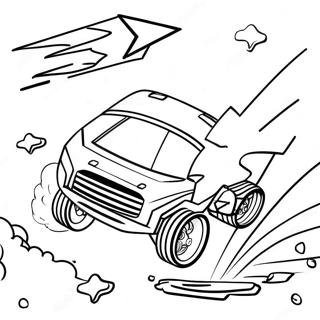 Rocket League Goal Celebration Coloring Page | Rocket League 塗色頁