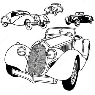 Classic Bugatti Car Coloring Page | Bugatti 塗色頁