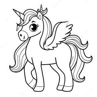Adorable Unicorn Coloring Page | Cute for Girls 塗色頁