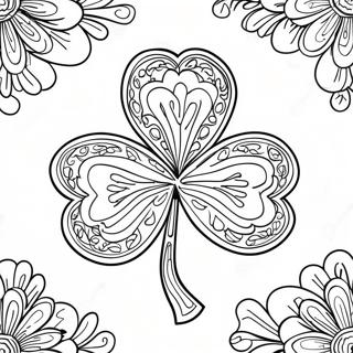 St Patrick's Day Shamrock Coloring Page | St Patrick's Day 塗色頁