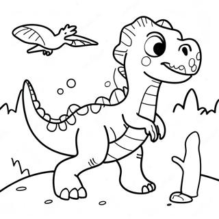 Dinosaur Adventure Coloring Page | Dinosaur Sheet Adventures 塗色頁