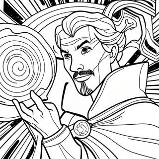 Doctor Strange Casting Spells Coloring Page | Doctor Strange 塗色頁