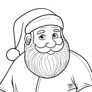 Santa Coloring Page | Santa 塗色頁