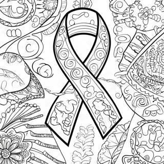 Colorful Autism Awareness Ribbon Coloring Page | Autism Awareness 塗色頁