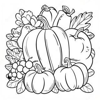 Cornucopia Coloring Pages