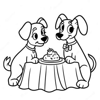 Lady and the Tramp Coloring Page | Lady and the Tramp 塗色頁