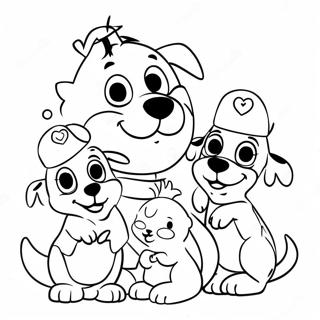 Bluey Family Gathering Coloring Page | Bluey Thanksgiving 塗色頁