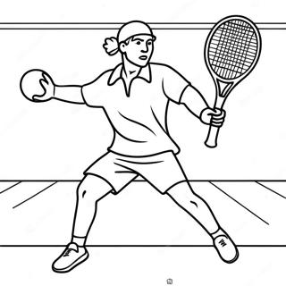 Tennis Player Serving Ball Coloring Page | Tennis 塗色頁