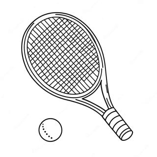 Tennis Racket and Ball Coloring Page | Tennis 塗色頁