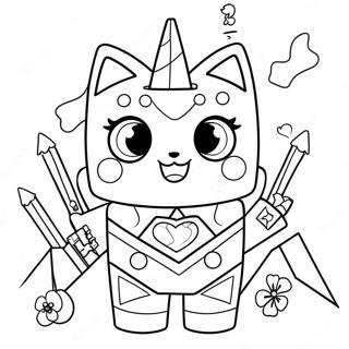 Unikitty Coloring Page