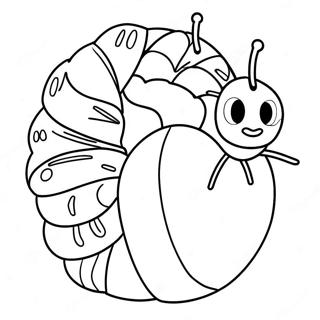 Colorful Very Hungry Caterpillar Coloring Page