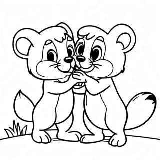 Chip and Dale Coloring Page | Chip and Dale 塗色頁