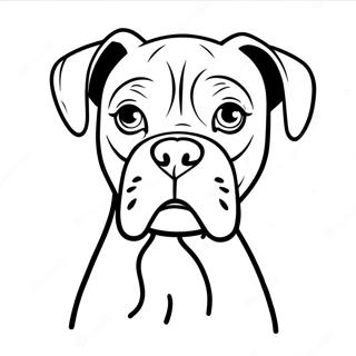 Boxer Dog Coloring Page | Boxer Dog 塗色頁