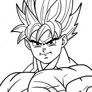 Goku Ultra Instinct in Action Coloring Page | Goku Ultra Instinct 塗色頁