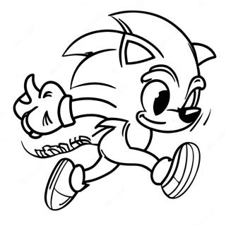 Sonic the Hedgehog Running Fast Coloring Page | Sonic Mania 塗色頁