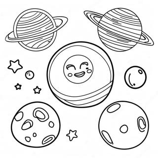 Dwarf Planets Coloring Page