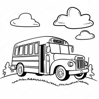School Bus Coloring Page | School Bus 塗色頁