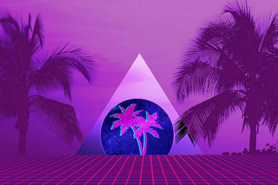 1536x1024 retro palm beach wallpaper 80s FreeToEdit