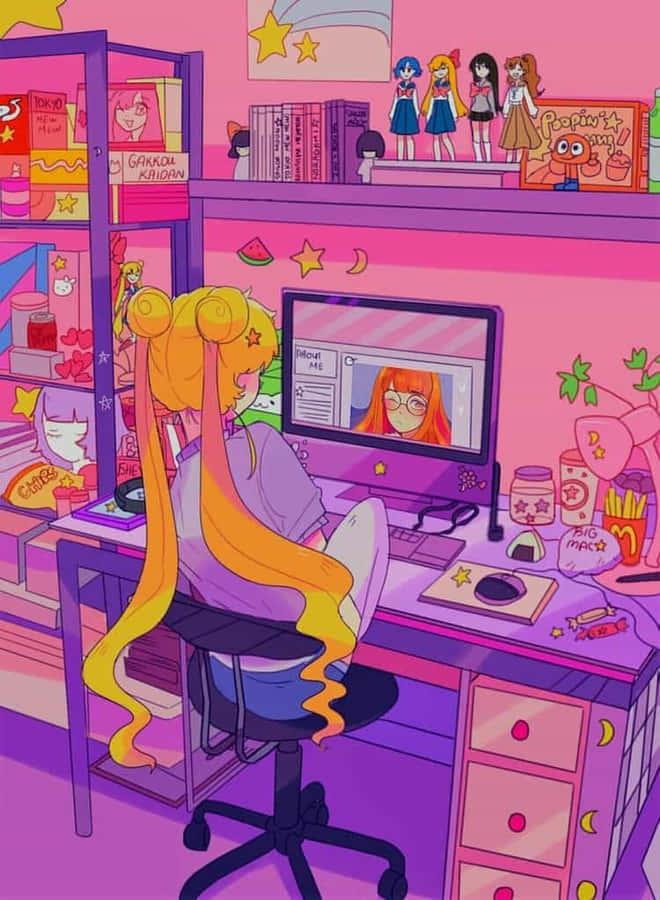 90s Anime Aesthetic 桌布