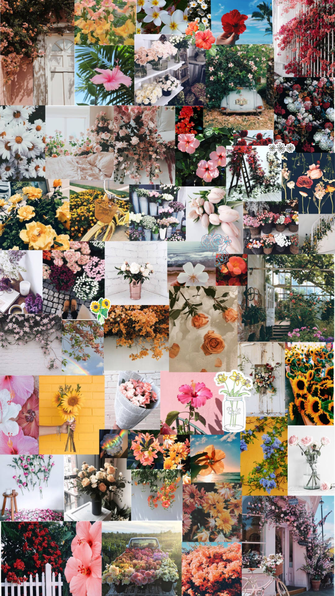 Aesthetic Flowers iPhone 桌布