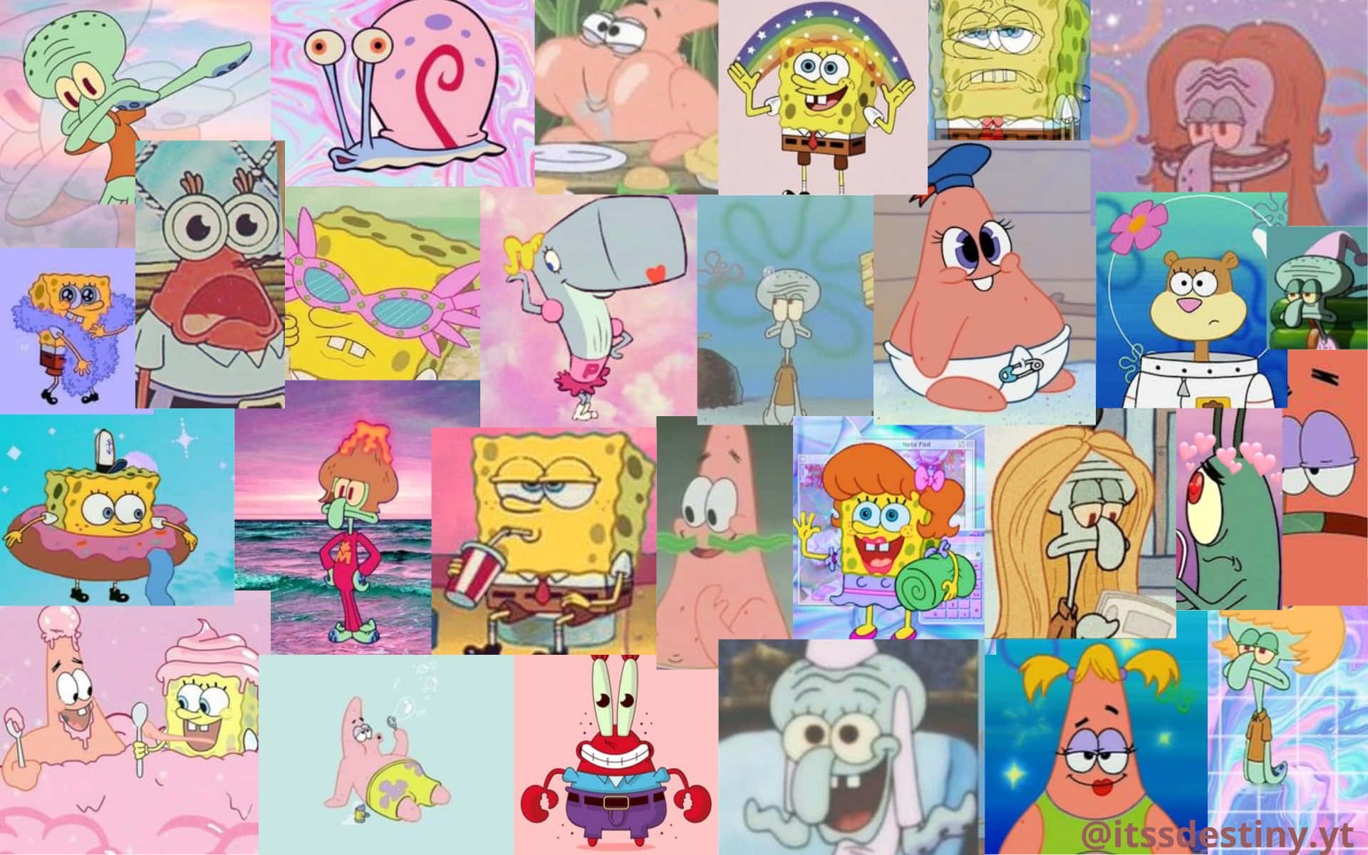 Aesthetic Spongebob Laptop 桌布