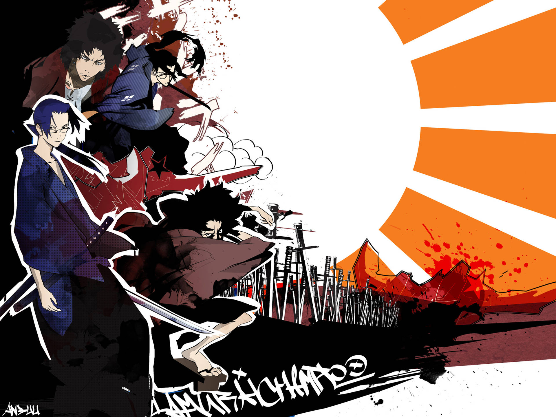 Anime Samurai 桌布