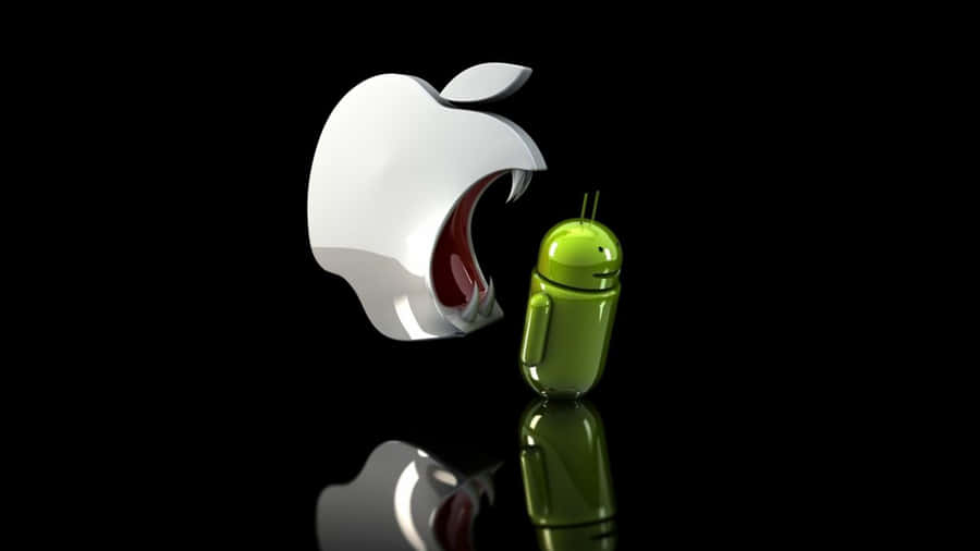 Apple Eating Android 桌布