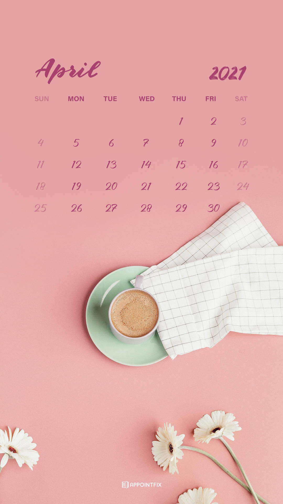 April 2021 Calendar 桌布