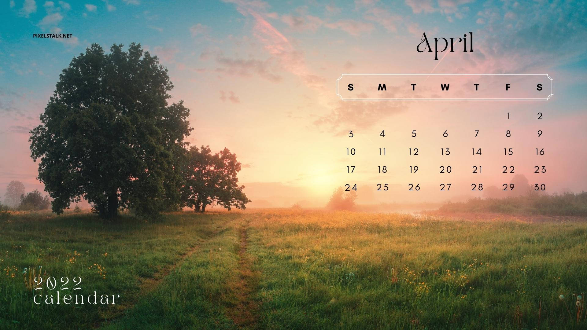 April 2022 Calendar 桌布