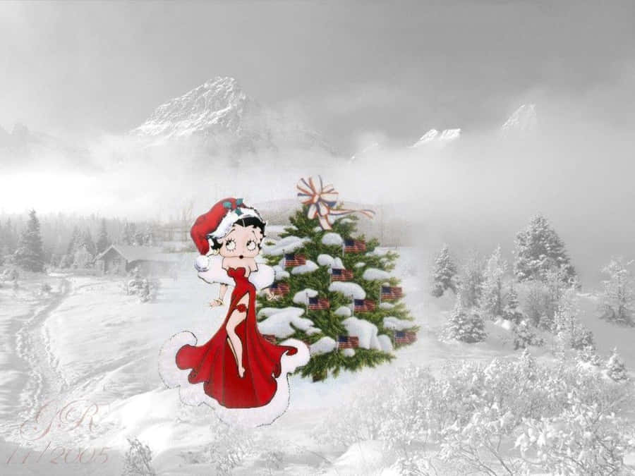 Betty Boop Christmas 桌布