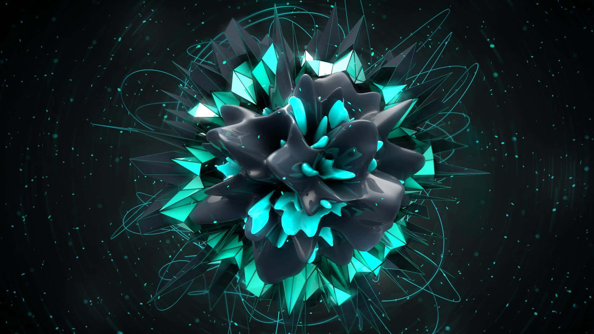 Black And Teal 桌布