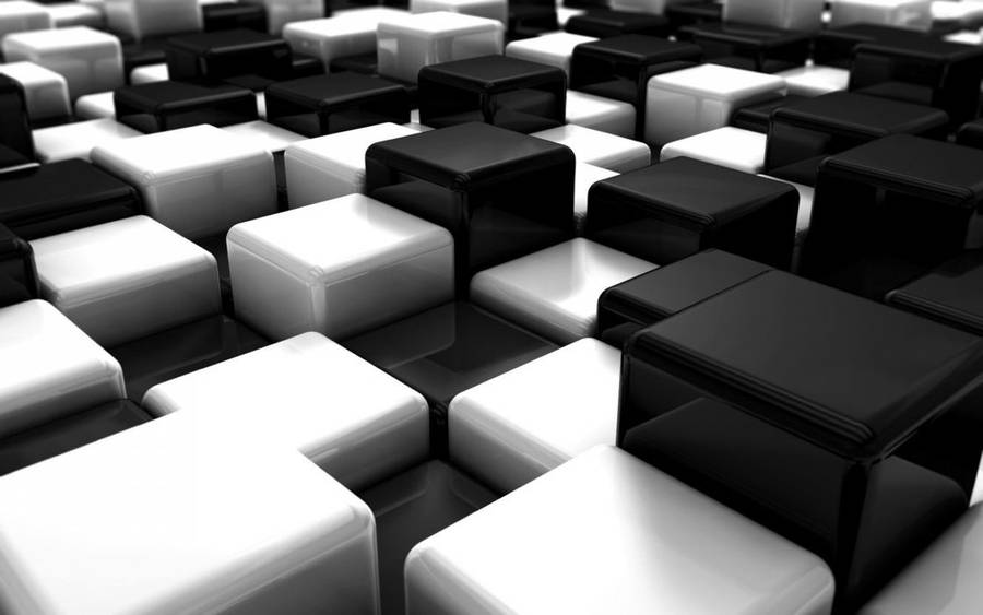 Black And White Squares 桌布