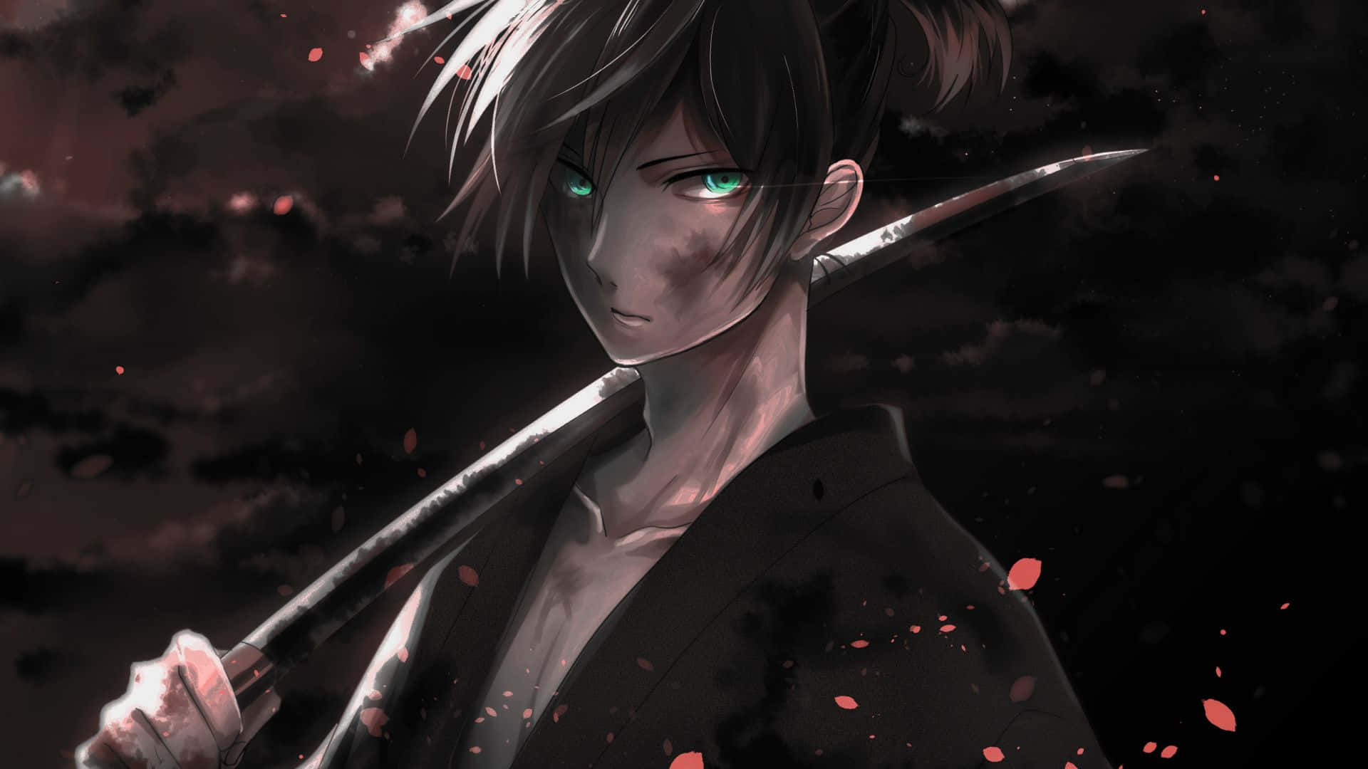 Black Anime Boy 桌布
