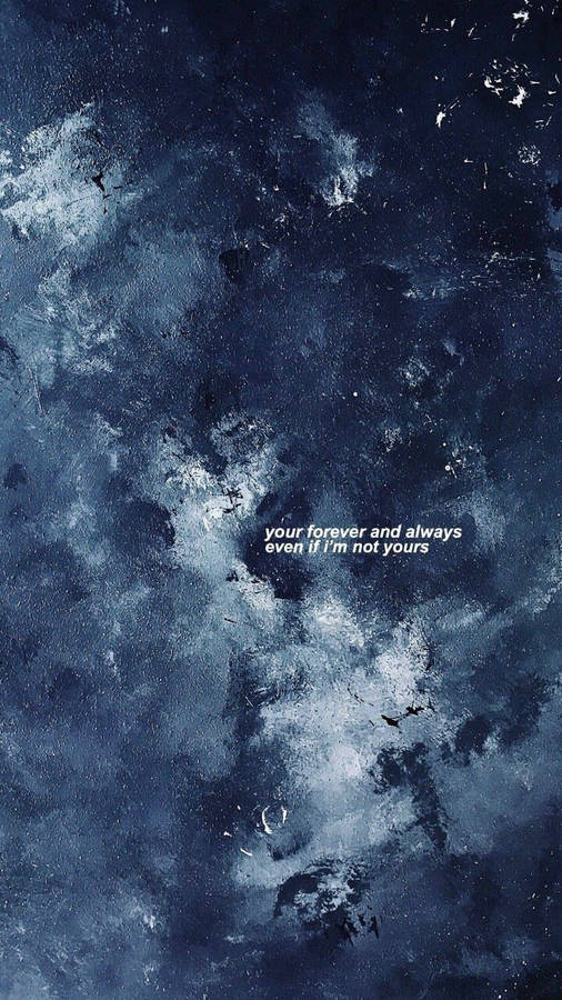 Blue Aesthetic Quote iPhone 桌布