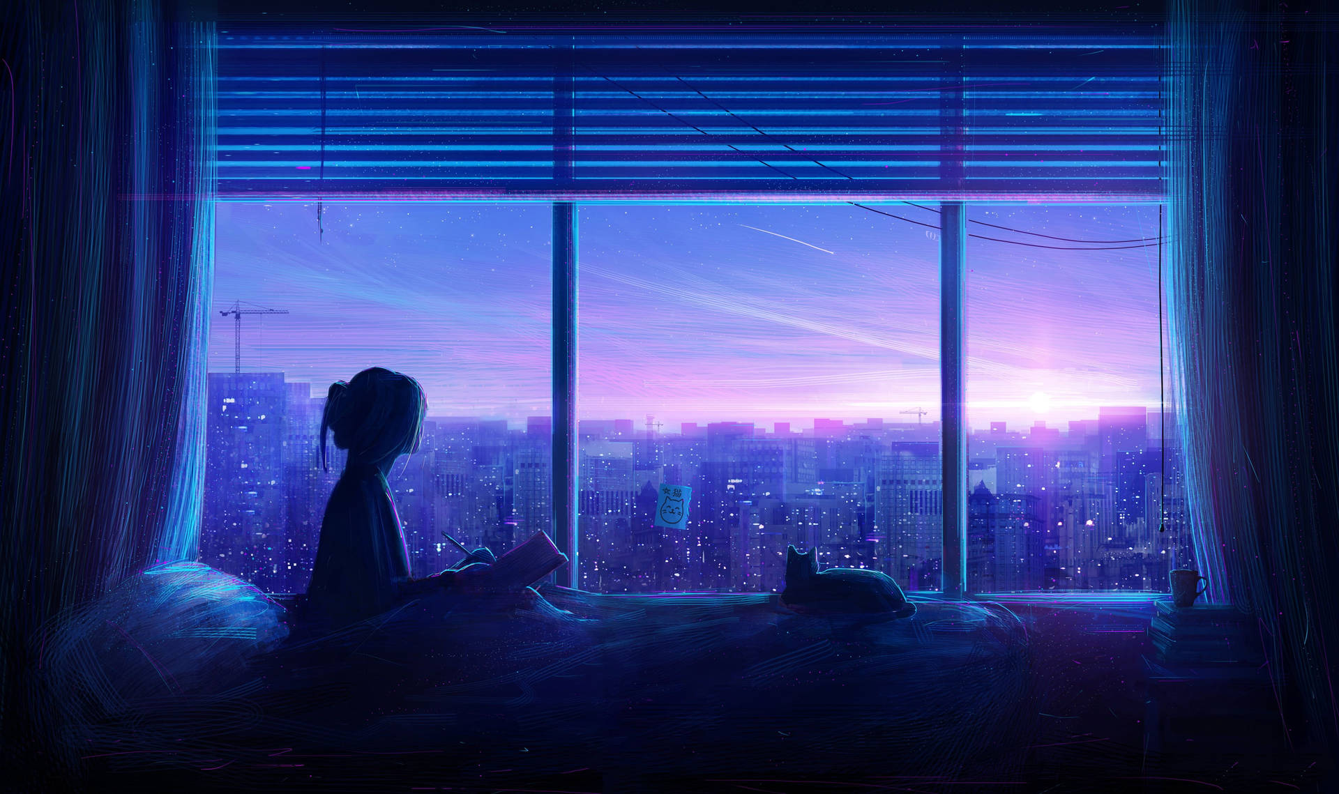 Blue Anime Aesthetic 桌布