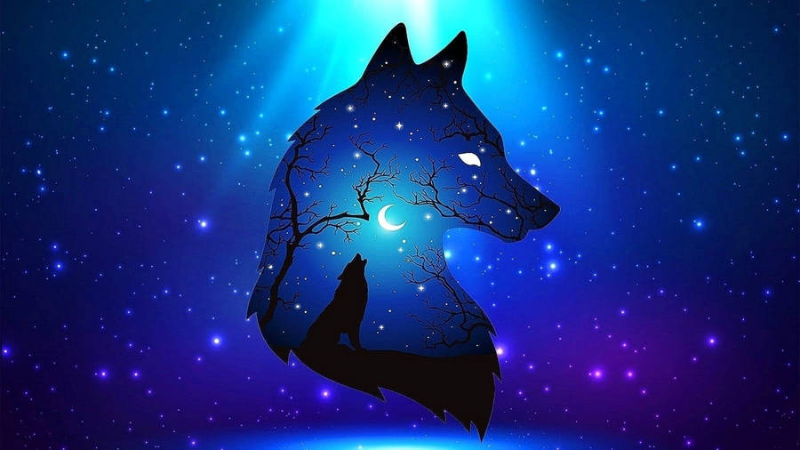 Blue Wolf 桌布