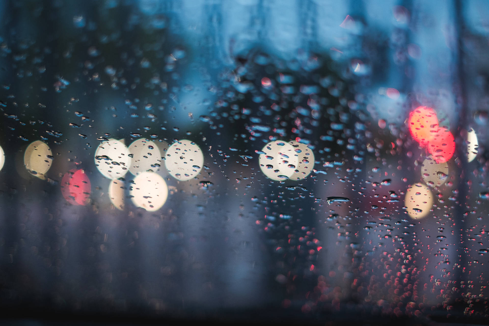 Preview wallpaper glass, drops, rain, blur, bokeh