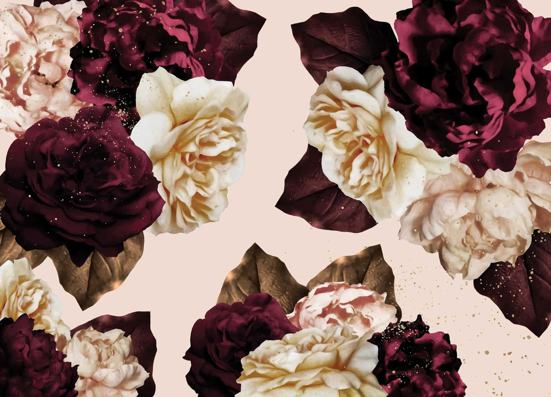 Burgundy Flower 桌布