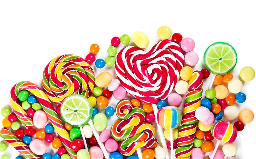 1280x796 Desktop Wallpaper Candy Lollipop Food Many Sweets White