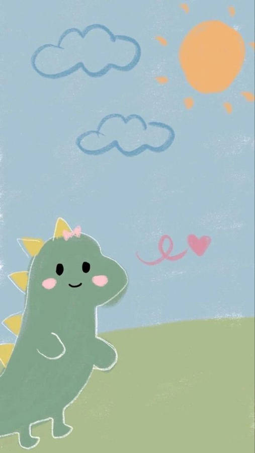 Cartoon Dinosaur Phone 桌布