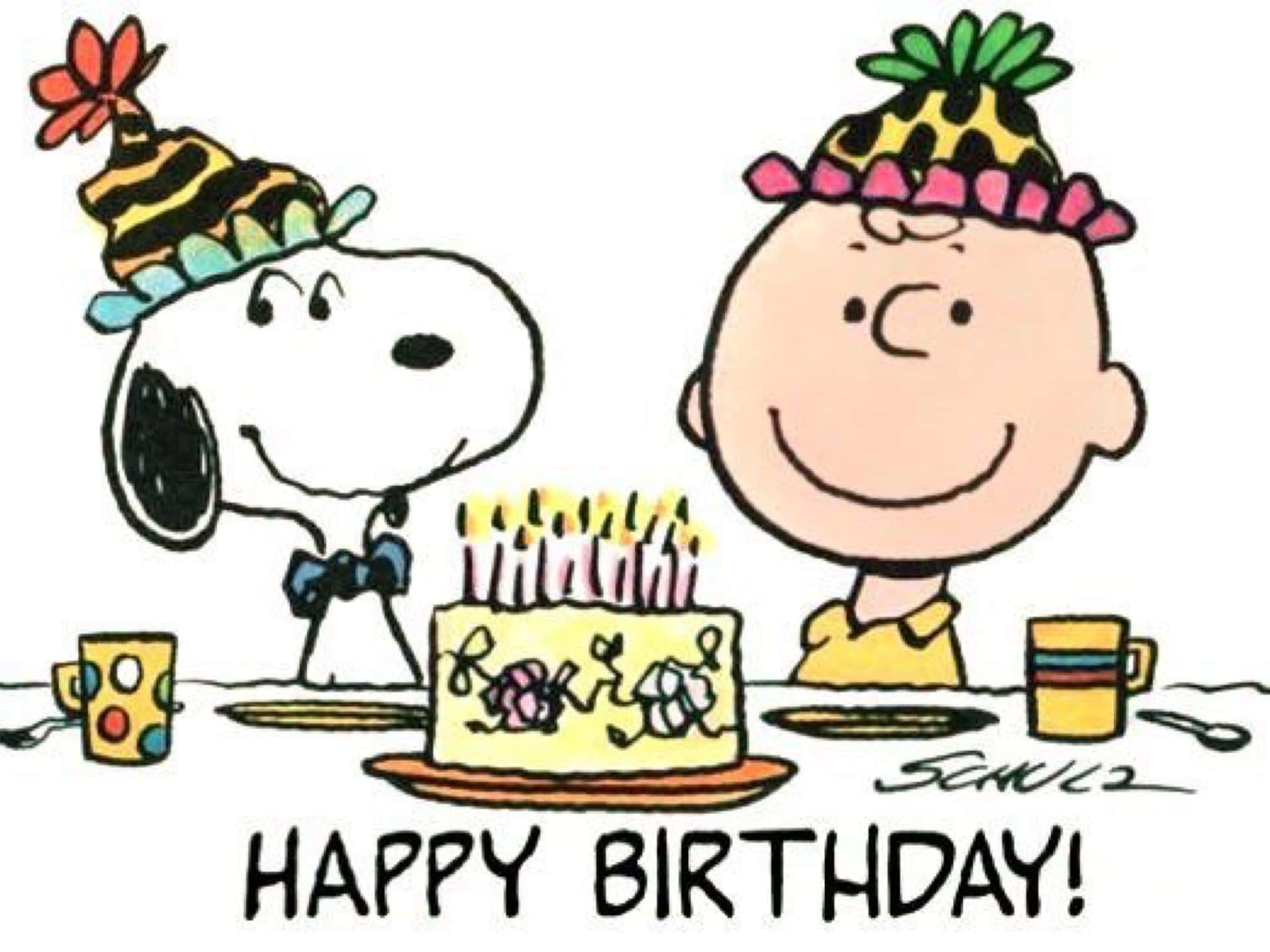 Charlie Brown Birthday 桌布