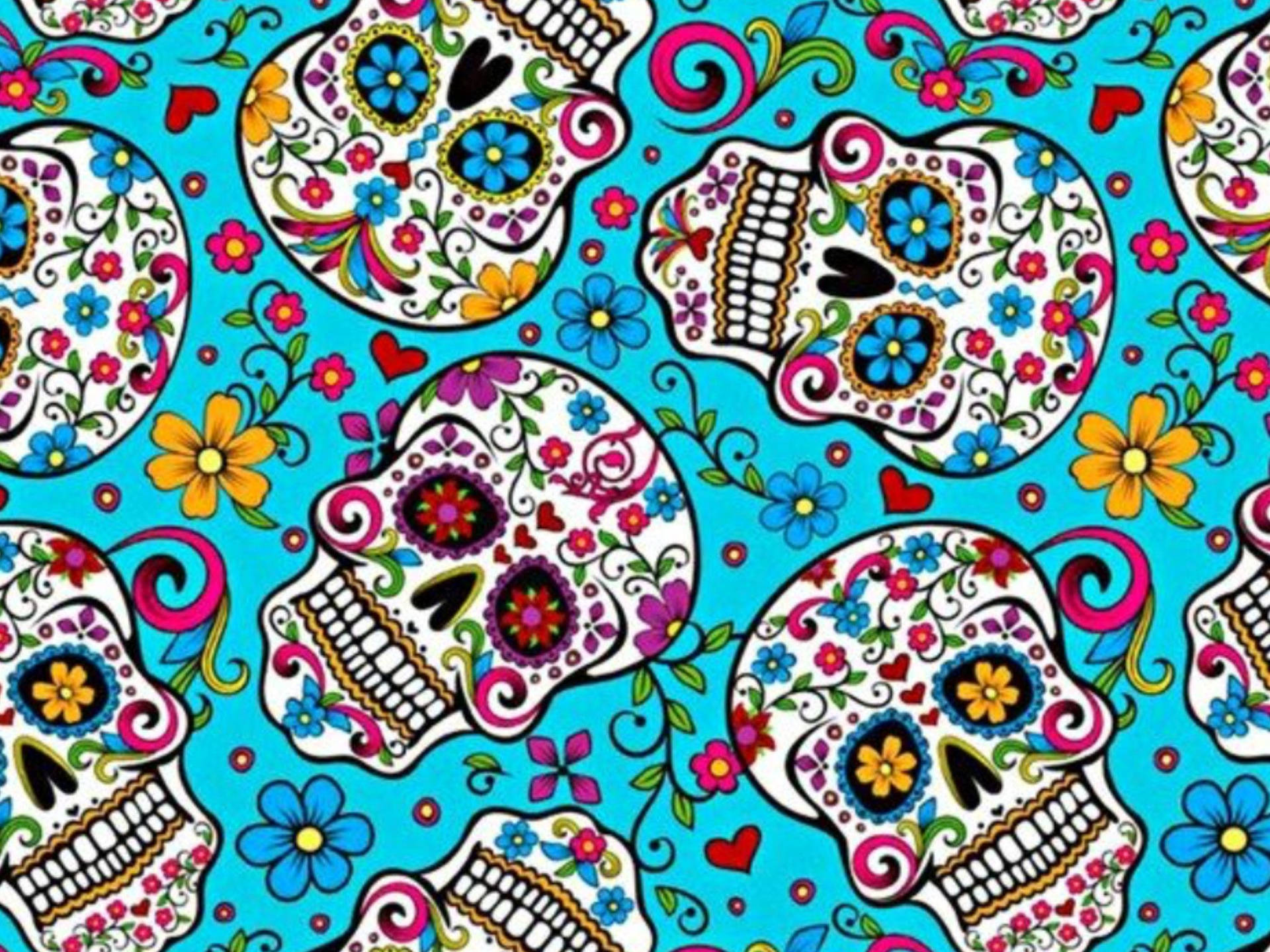 Colorful Skull 桌布