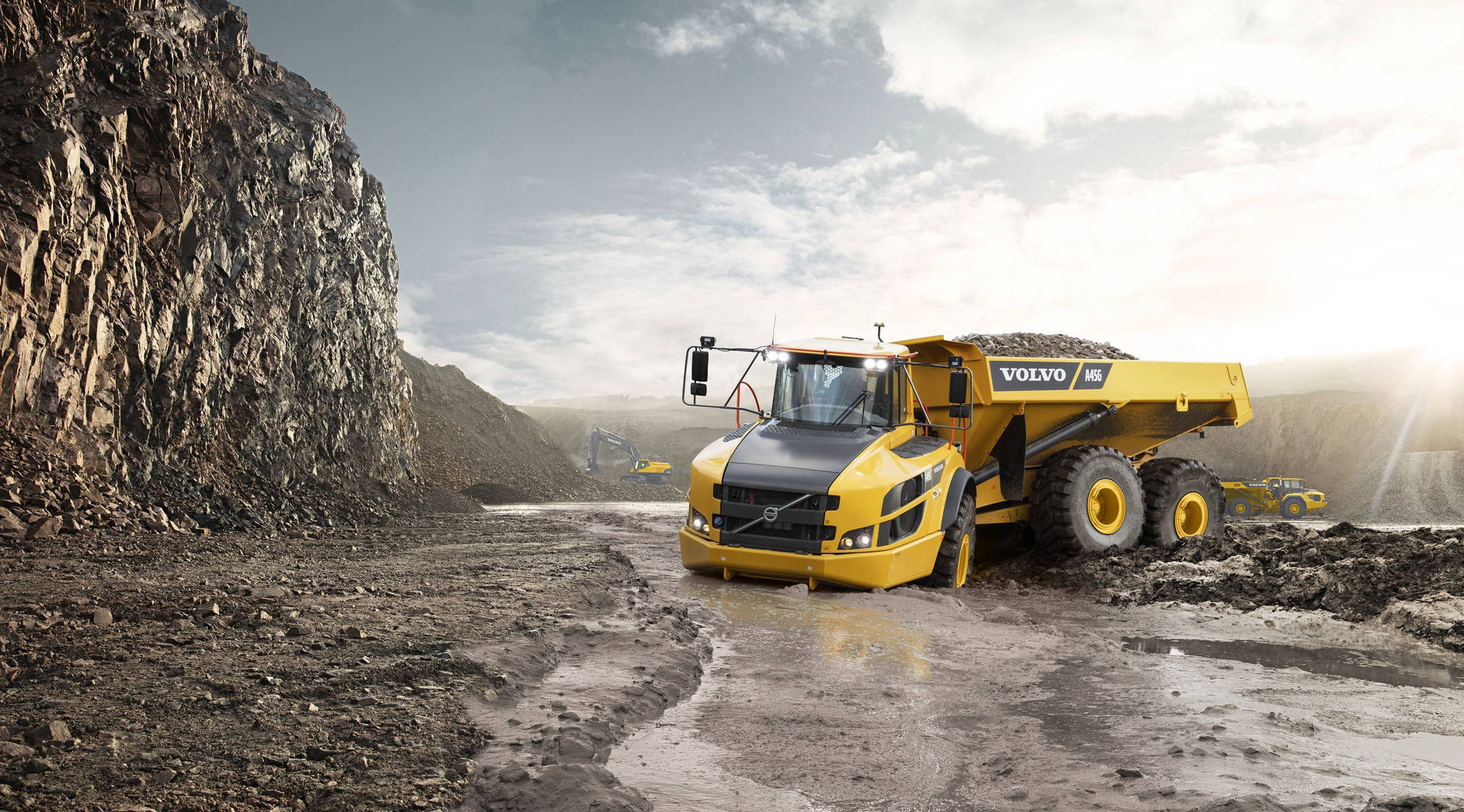 Vehicles Dump Truck Volvo A45G HD Wallpaper | Background Image