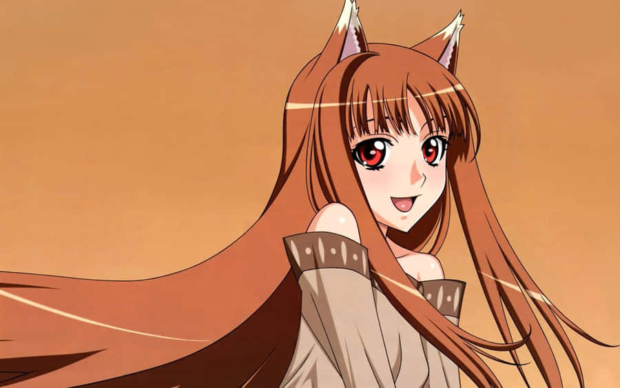 Cute Anime Wolf Girl 桌布