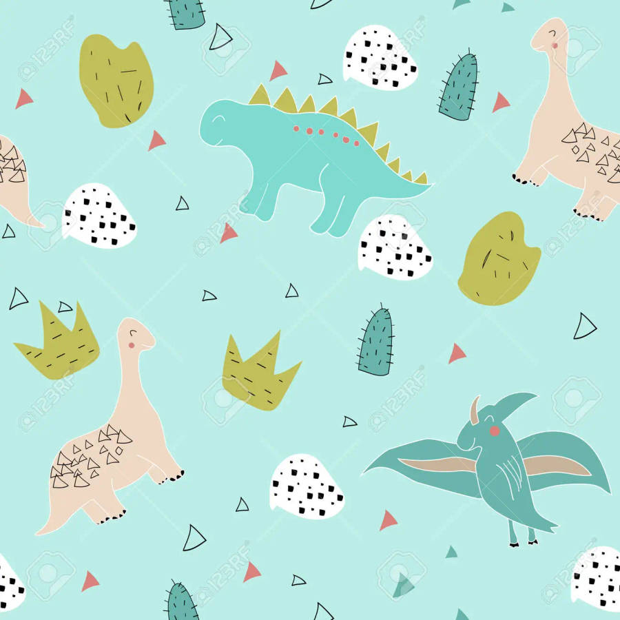 Cute Dinosaur Pattern 桌布