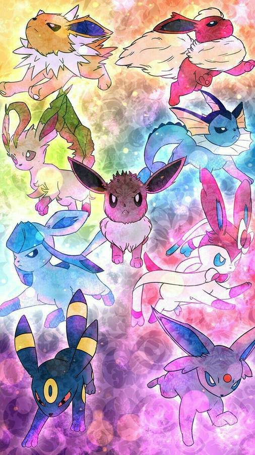 Cute Eeveelutions 桌布