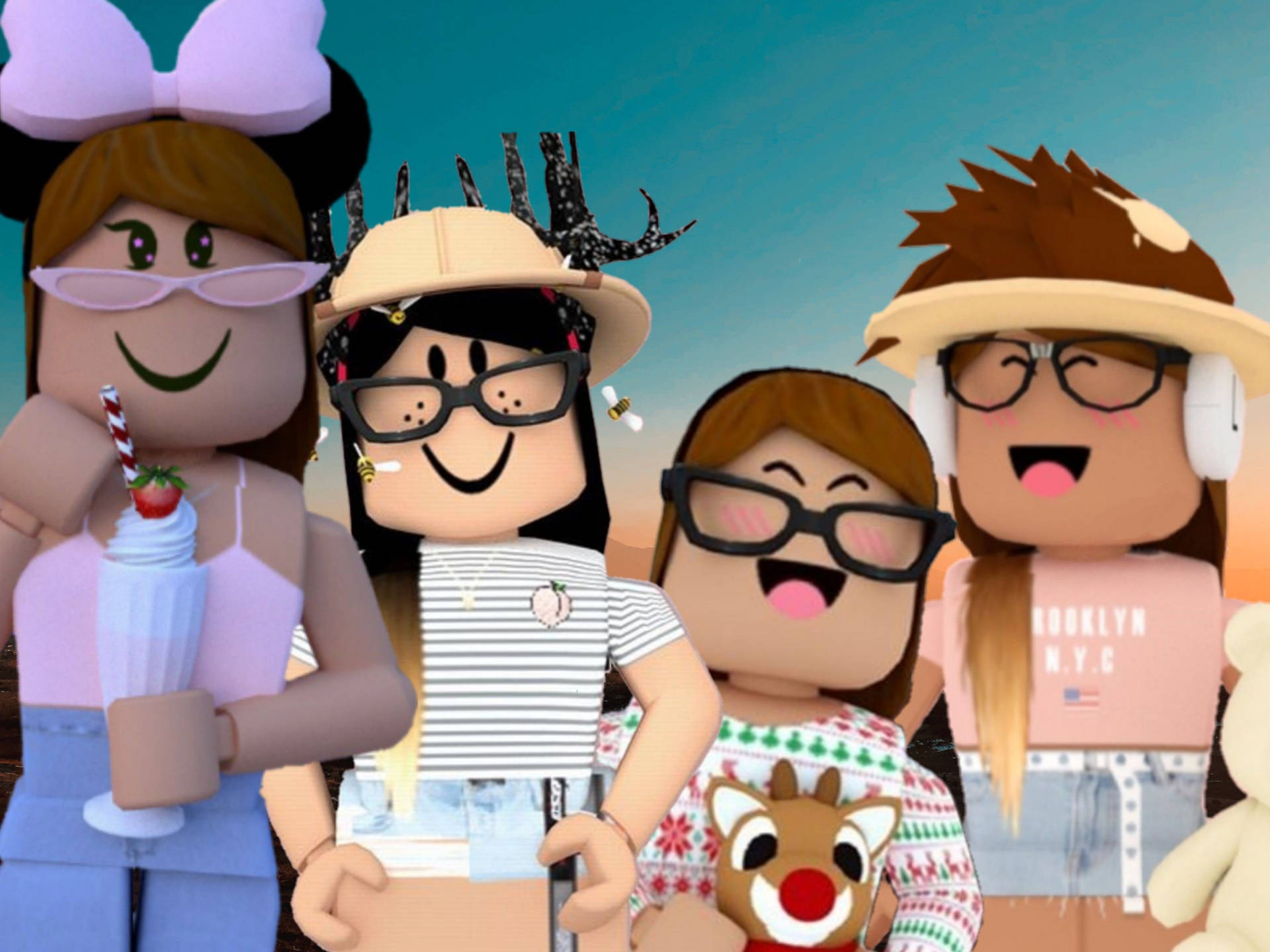 Cute Roblox Girls 桌布