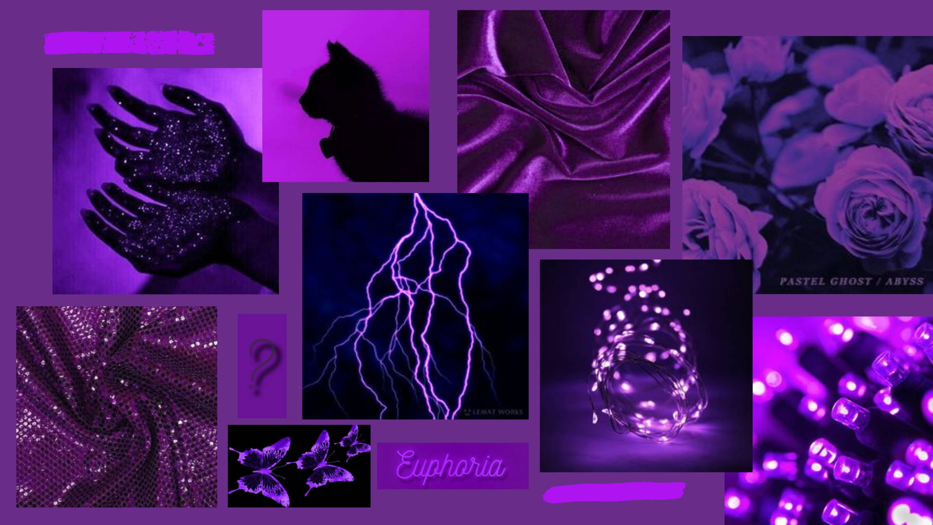 Dark Purple Collage Aesthetic 桌布